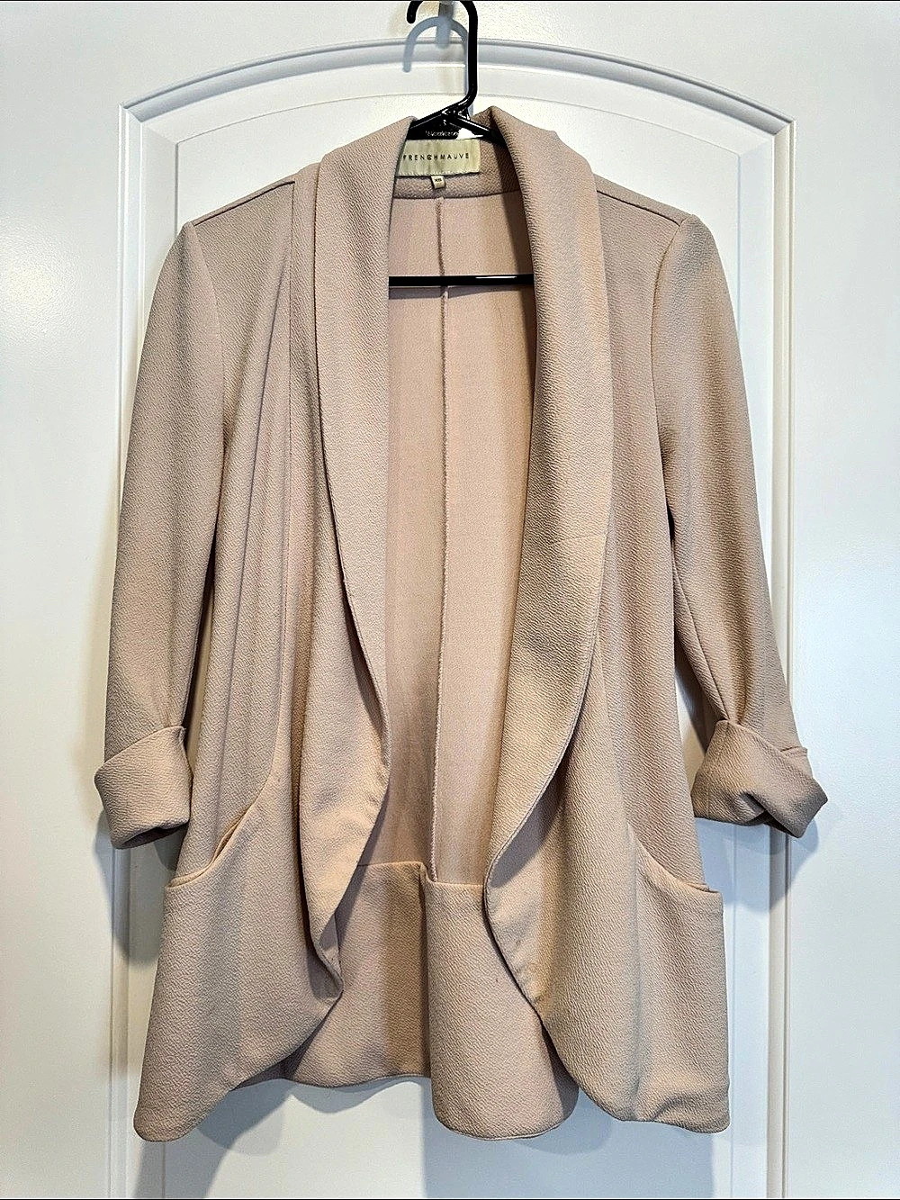 French Mauve Melanie Knit Blazer Pink XS